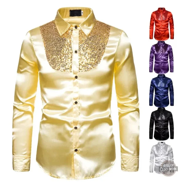 vintage-satin-chemise-steampunk-store-1 Chemise Vintage Satin Steampunk Royale pour homme