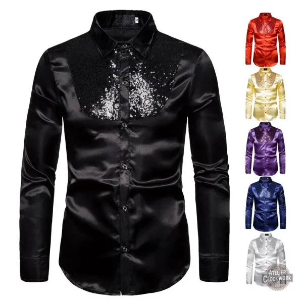 Chemise Steampunk dandy en satin élégant